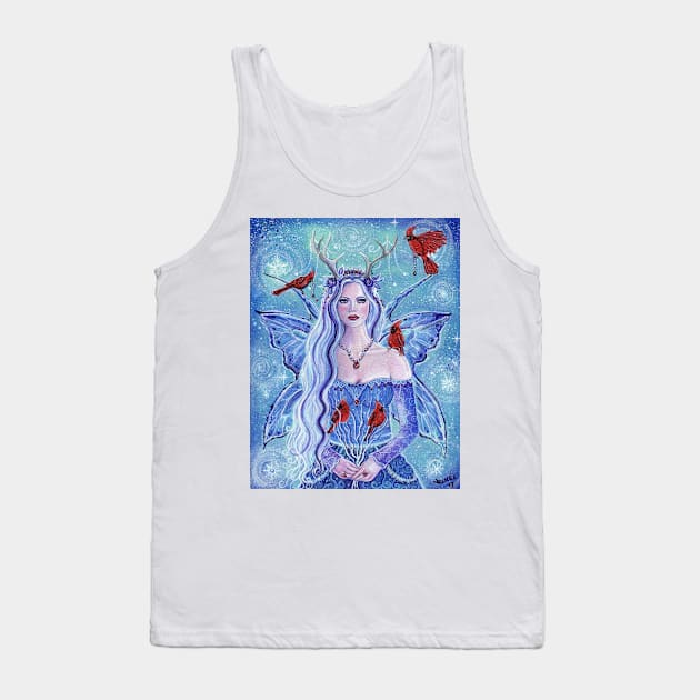 Lady of winter fairy by Renee Lavoie Tank Top by ReneeLLavoie